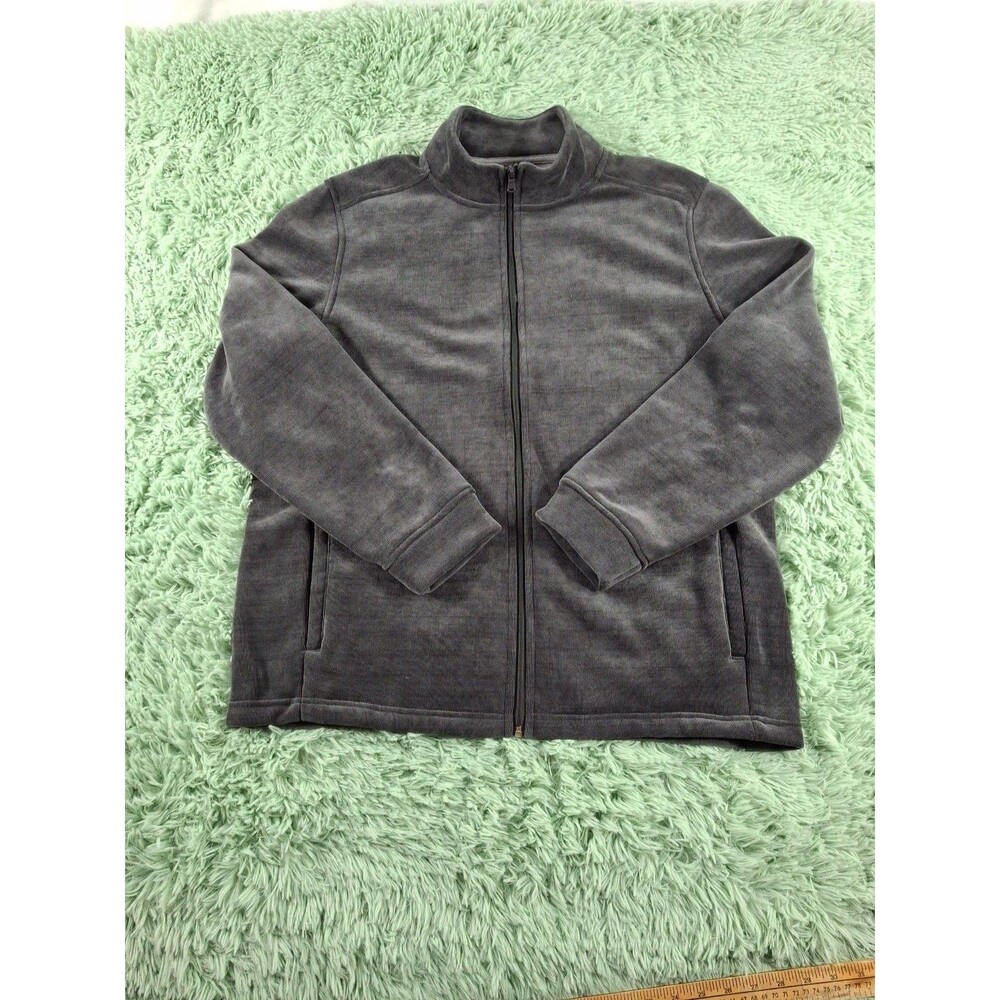 Berkley Jensen Xl Mens Gray Full Zip Fleece